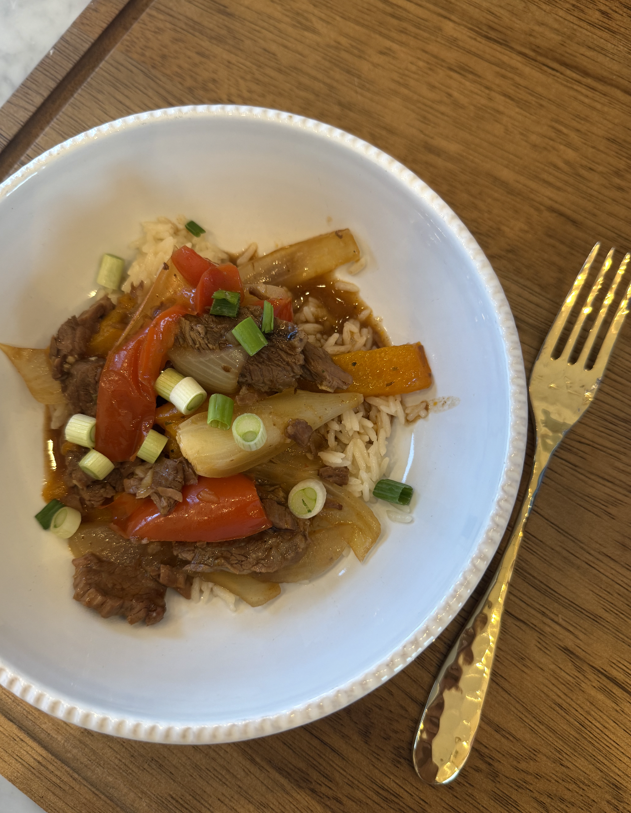 Slow-Cooker Teriyaki Steak & Peppers